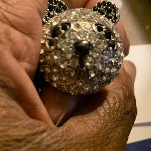 Crystal Panda Pet Stretch Ring